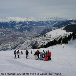 Vue du Tracouet (2220 m) sur la vallée du Rhône