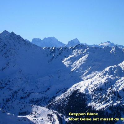 Mt Gelée et massif du Mont Blanc